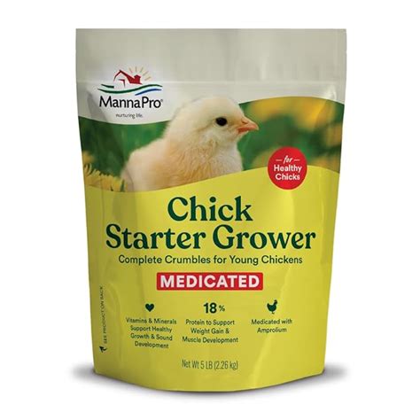 Manna Pro Chick Starter | Medicated Chick Feed Formulated with ...