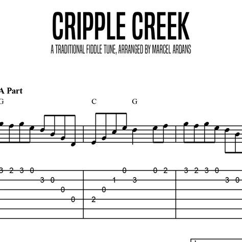 Cripple Creek Guitar Chords