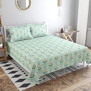 Buy BSB HOME Cotton Feel Double Bed Sheetsheets with 2 Pillow Covers ...