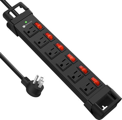 Amazon.com: Heavy Duty Power Strip,6 Outlets Metal Power Strip with ...