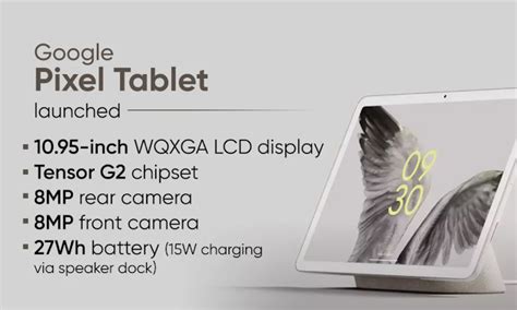 Pixel Tablet Specification and Features