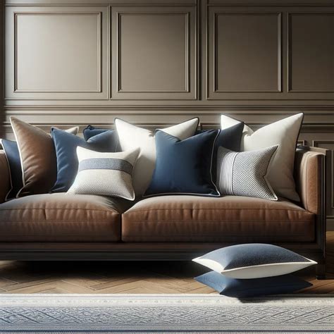 20 Throw Pillow Colors and Combinations for Brown Couches