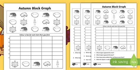 Autumn Count and Graph Worksheet / Worksheet, worksheet