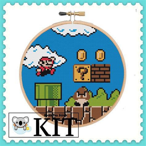 Mario and Goomba - Super Mario Bros - Cross Stitch Kit - Etsy