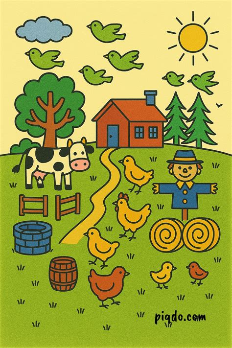 How to Draw a Country Scene: A Step-by-Step Tutorial for Beginners 🏡🌳 ...