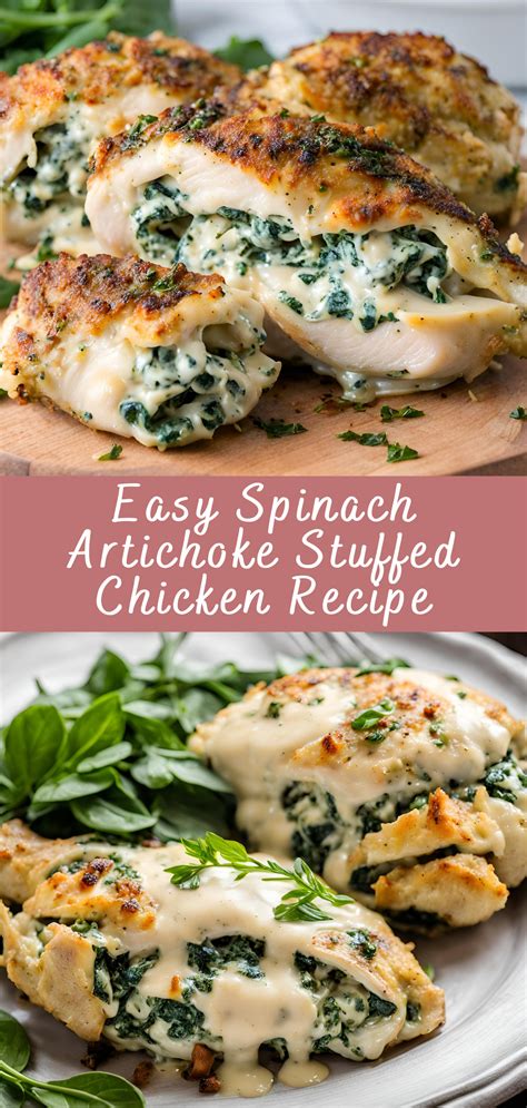 Easy Spinach Artichoke Stuffed Chicken Recipe | Cheff Recipes
