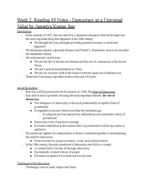 Poli Sci 1 Week 2 Reading Notes 3 - Week 2: Reading #3 Notes ...