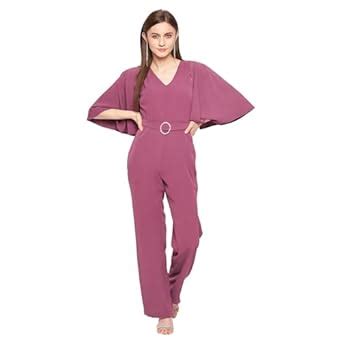 Madame Women Mauve Jump Suit : Amazon.in: Fashion