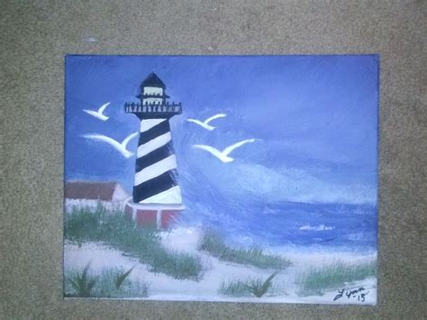 Lighthouse Painting on Canvas