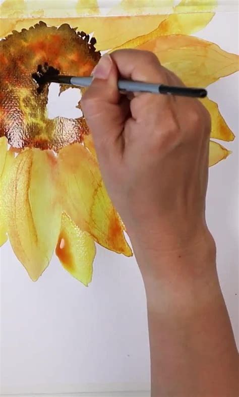 Image result for Watercolour Sunflower Tutorial