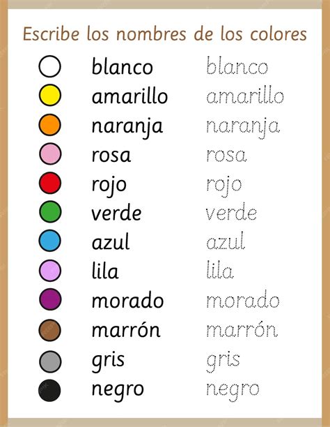 Actividad de rastreo de colores en español para niños en edad ...