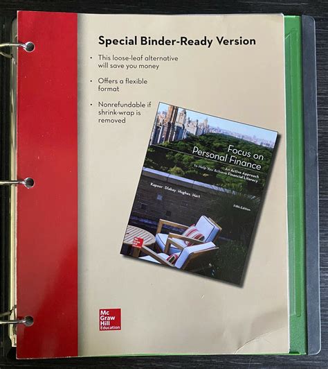 McGraw Hill FOCUS ON PERSONAL FINANCE Fifth Edition, Loose-leaf Binder ...