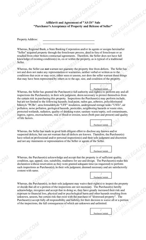 Guam Affidavit and Agreement of "AS IS" Sale: "Purchaser's Acceptance ...