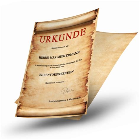 Dickes Papier 190 g/m², Pergament Antik & History, Urkunden & Gastron