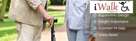 iWalk Foldable Walking Stick for Old People, Adult Men/Women, Patients ...