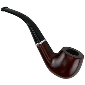 Buy Skeleteen Fake Pipe Costume Accessory - Wood Look Tobacco Prop Pipe ...