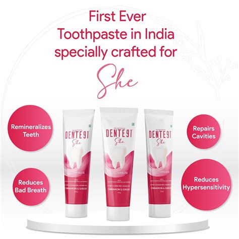 Buy Dente91 SHE Toothpaste | India’s First Women’s Oral Care Toothpaste
