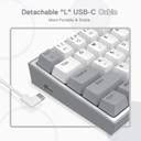 Redragon K617 WHITE Wired USB Handheld Multi-device Keyboard Compatible ...