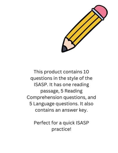 11th grade ISASP Practice by Carrie Rice | TPT