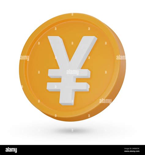 3D coin. The Japanese yen. Currency symbol, 3D icon. Vector sign isolated on a white background ...