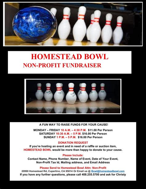 NON-PROFIT – Homestead Bowl & X-Bar