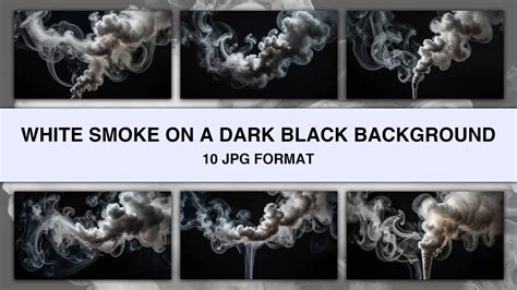 Elegant White Smoke Against Dark Black Background | Images