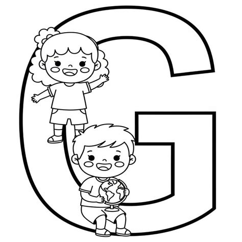 Dibujar Letra G gratis para colorear, imprimir e dibujar – ColoringLib