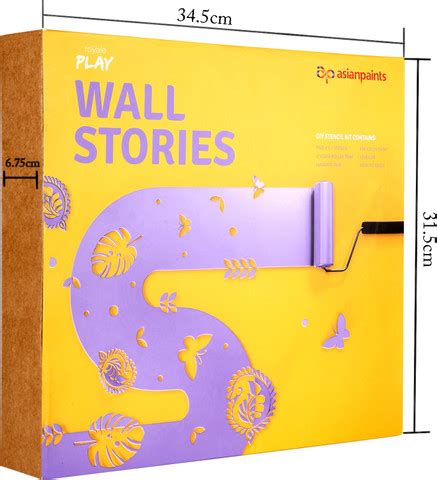 Asian Paints Wall Stories Butterfly DIY Stencil Kit - White L152 Paint ...