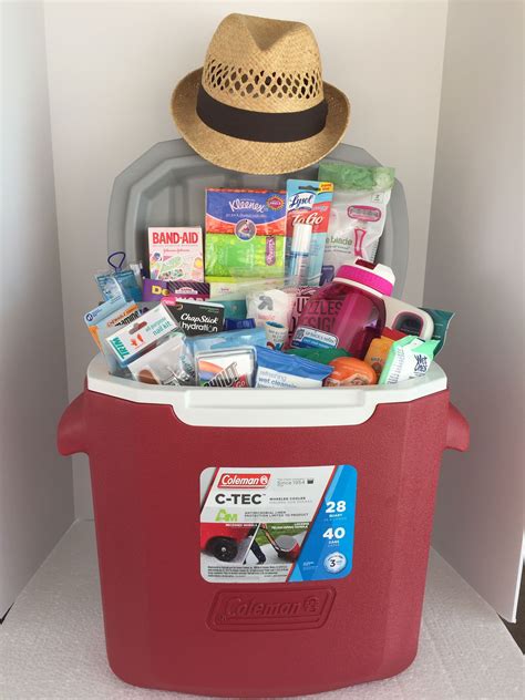 Road Trip Gift Basket with Travel Essentials