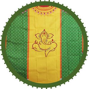 Talambralu Ganesh Bells Backdrop Cloth for All Festivals/House Hold ...