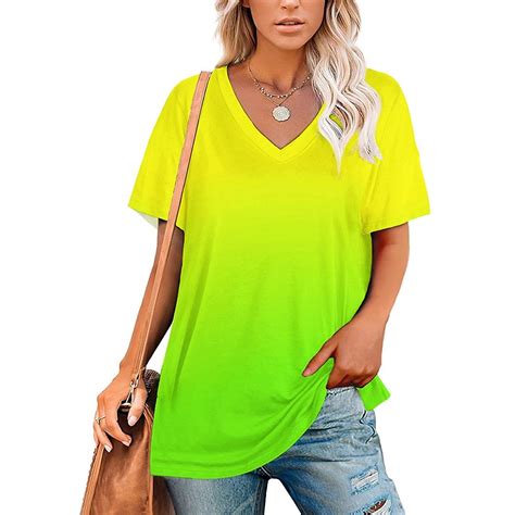 2024 Neon Yellow And Neon Yellow Green Ombré Shade Color Fade Women ...