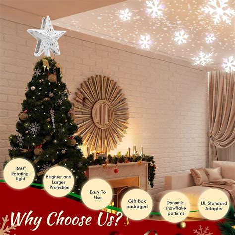 Buy Christmas Tree Topper Lighted, Christmas Tree Toppers with Rotating ...