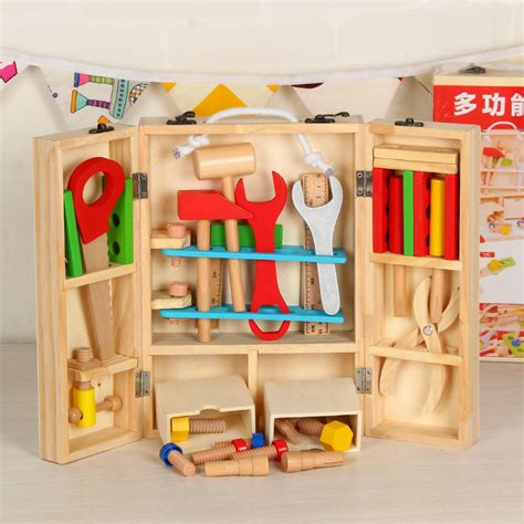 Wooden Tool Set for Kids – Educational Building Blocks & Pretend Play ...