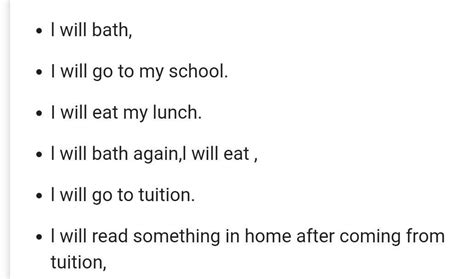 Five sentences on daily routine - Brainly.in