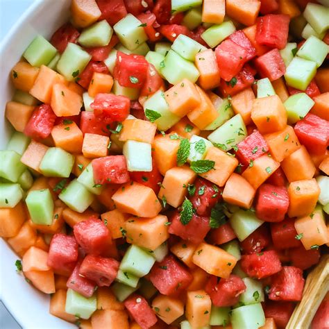 Melon Salad with Mint — Her Wholesome Kitchen
