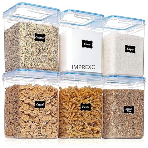 Buy IMPREXO Airtight Plastic Containers For Kitchen Storage Containers ...