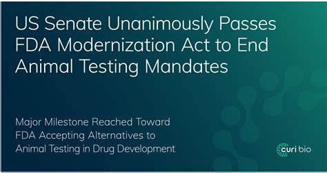 US Senate Unanimously Passes FDA Modernization Act to End Animal ...