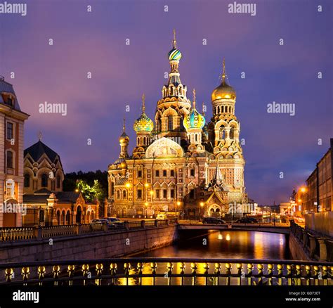 Cathedral of Savior on Spilled Blood in St Petersburg, Russia Stock ...