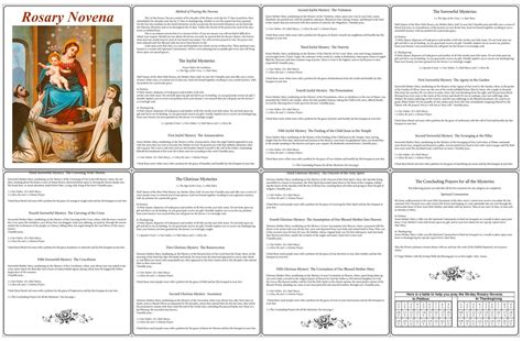 Rosary Novena Booklet | Praying the rosary catholic, Rosary mysteries ...