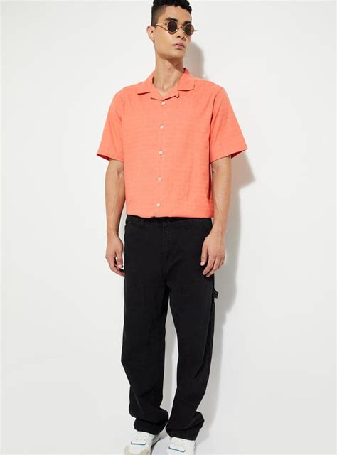 Buy URB_N Men Dobby Woven Oversized Shirt Online at just Rs. 999.0 ...