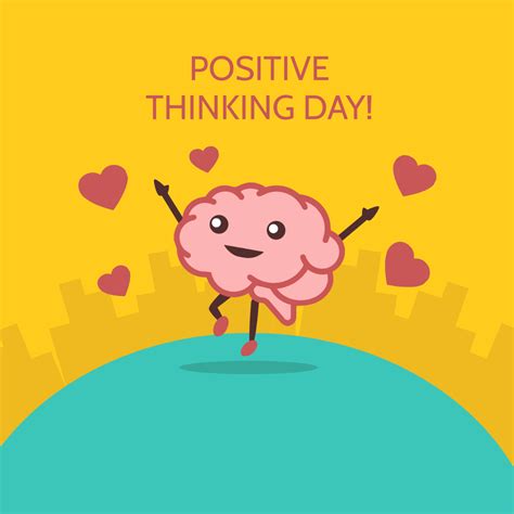 Free Positive Thinking Day Cartoon Vector Template to Edit Online