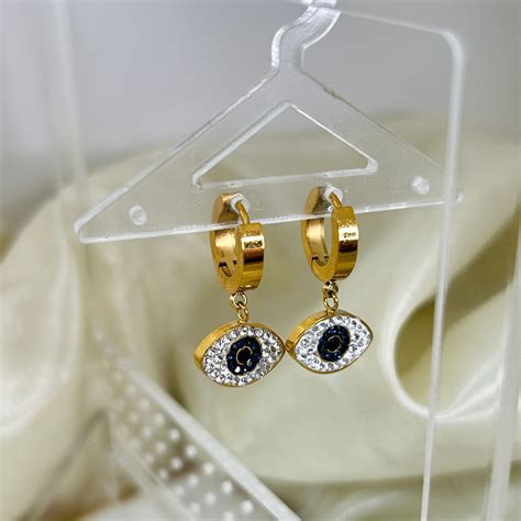 Celeste Eye Hoops | Premium Anti Tarnish 18k Rings | LAVENDER OFFICIAL ...