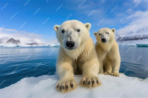 Premium Photo | Untamed Beauty Wideangle Views of Polar Bears in Antarctica