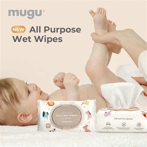 MOOIMOM x mugu Baby Wet Wipes with EDI Water - 80 Sheets