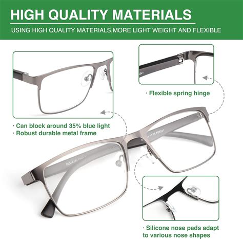 Buy EYESPEX 4 Pack Reading Glasses for Men ,Blue Light Blocking ...