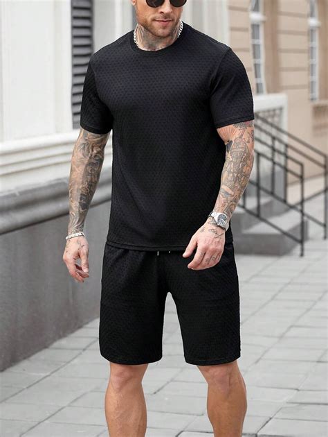 Manfinity Homme Men Plus Size Solid Color Round Neck Short Sleeve T ...