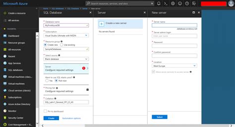 Set Up Azure SQL Database 的图像结果