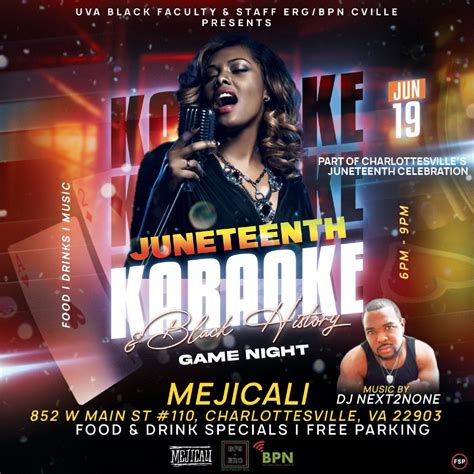 Juneteenth Karaoke & Black History Game Night, Mejicali ...