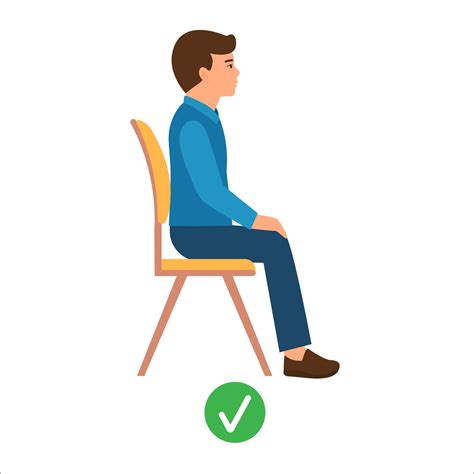 Correct sitting position. Medical infographics with a child's spine ...