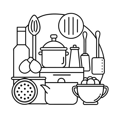 Cooking Coloring Pages 的图像结果